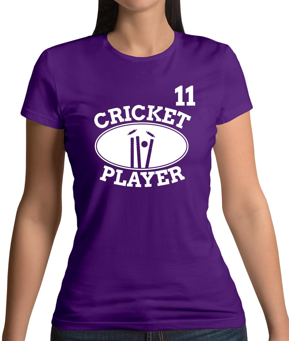 Cricket Player 11 Womens T-Shirt Cricket Player 11 Womens T-Shirt