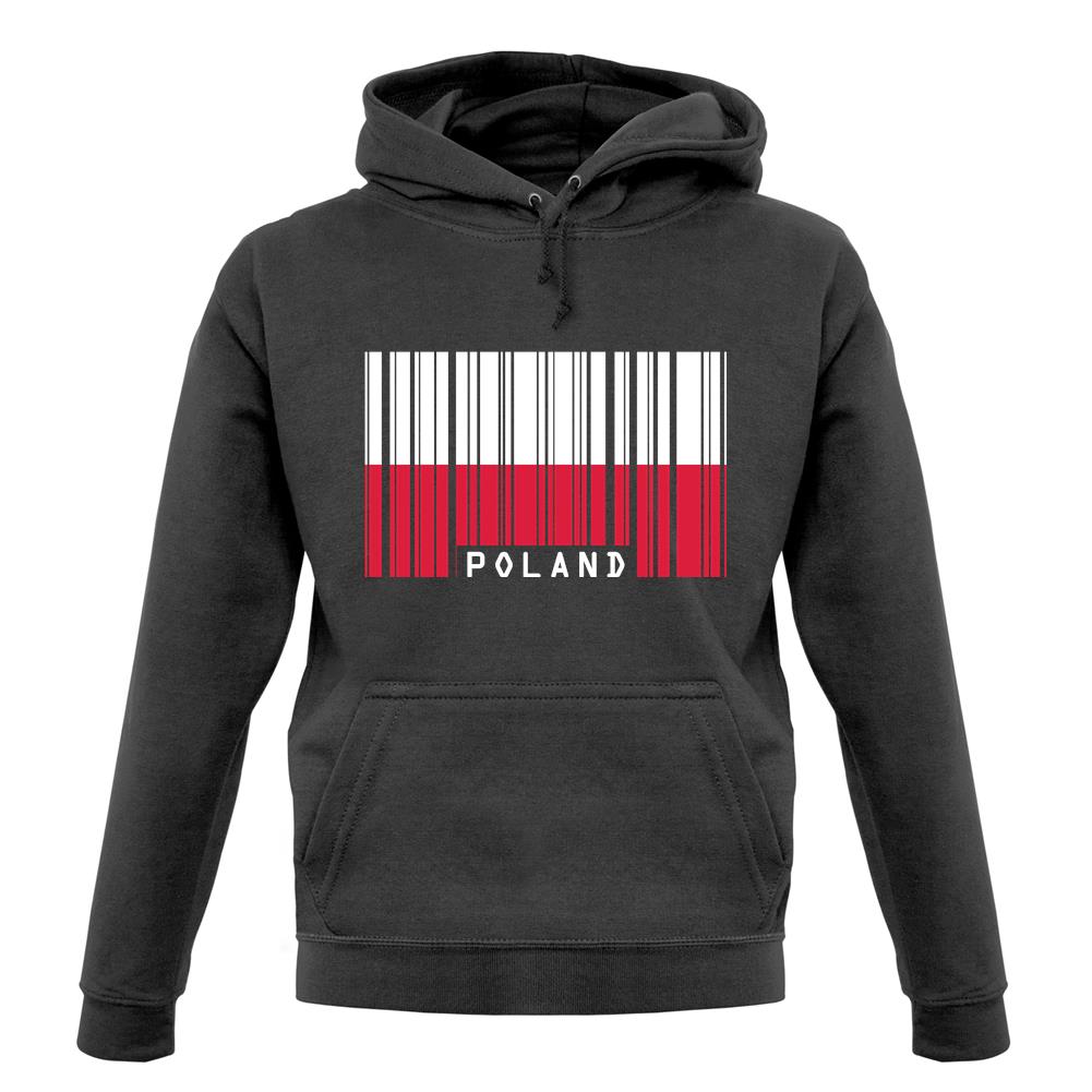 Poland Barcode Style Flag unisex hoodie Poland Barcode Style Flag unisex hoodie