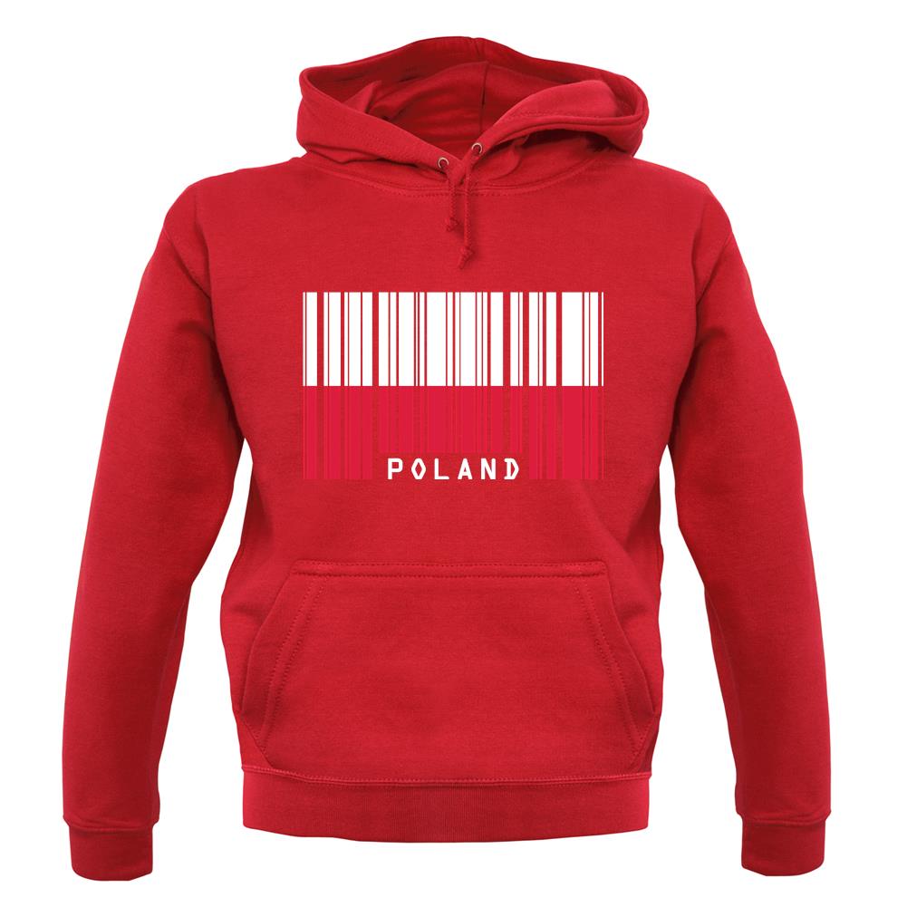 Poland Barcode Style Flag unisex hoodie Poland Barcode Style Flag unisex hoodie