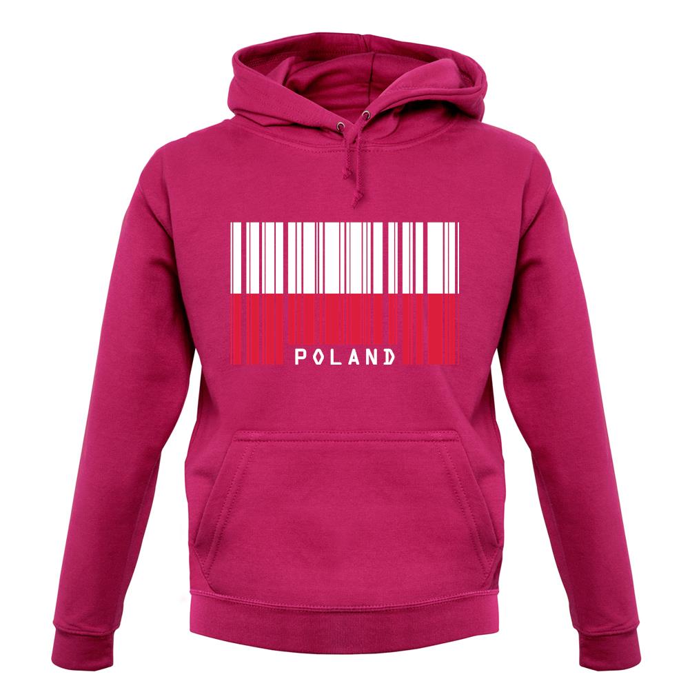 Poland Barcode Style Flag unisex hoodie Poland Barcode Style Flag unisex hoodie