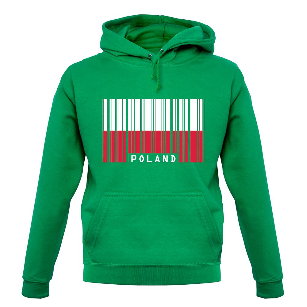 Poland Barcode Style Flag unisex hoodie Poland Barcode Style Flag unisex hoodie