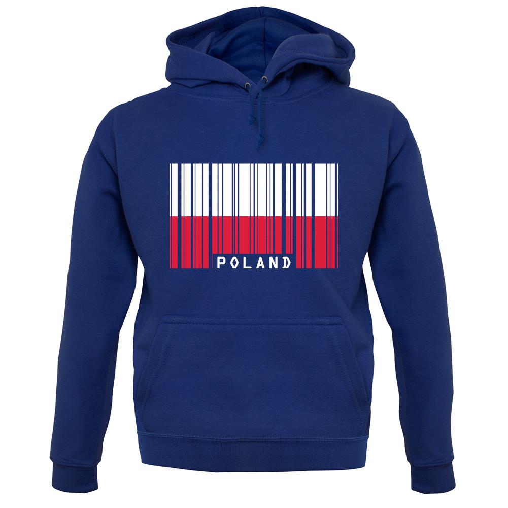 Poland Barcode Style Flag unisex hoodie Poland Barcode Style Flag unisex hoodie