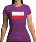 Poland Grunge Style Flag Womens T-Shirt Poland Grunge Style Flag Womens T-Shirt