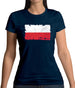 Poland Grunge Style Flag Womens T-Shirt Poland Grunge Style Flag Womens T-Shirt