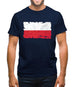 Poland Grunge Style Flag Mens T-Shirt Poland Grunge Style Flag Mens T-Shirt