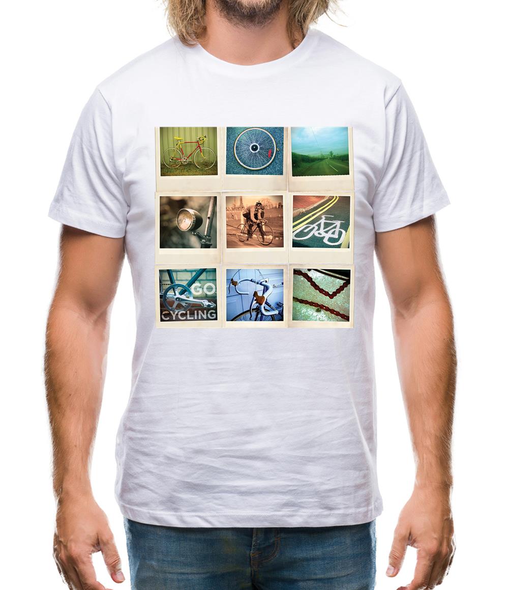 Go Cycling Photo Collage Mens T-Shirt Go Cycling Photo Collage Mens T-Shirt