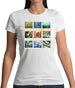 Go Cycling Photo Collage Womens T-Shirt Go Cycling Photo Collage Womens T-Shirt