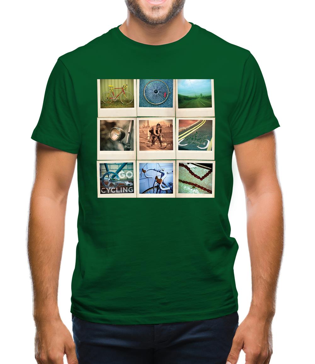 Go Cycling Photo Collage Mens T-Shirt Go Cycling Photo Collage Mens T-Shirt