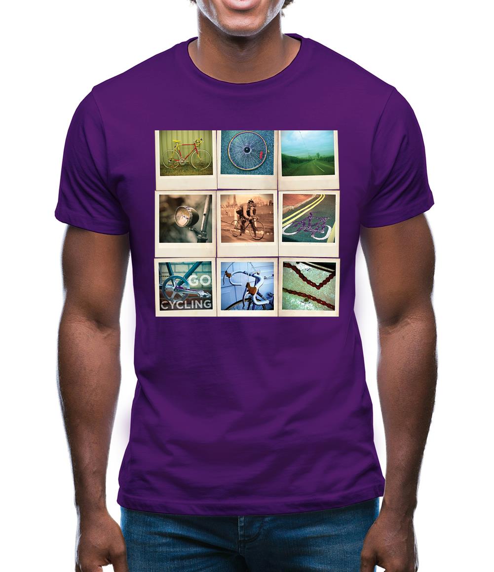 Go Cycling Photo Collage Mens T-Shirt Go Cycling Photo Collage Mens T-Shirt