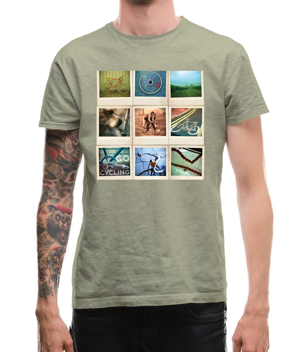 Go Cycling Photo Collage Mens T-Shirt Go Cycling Photo Collage Mens T-Shirt