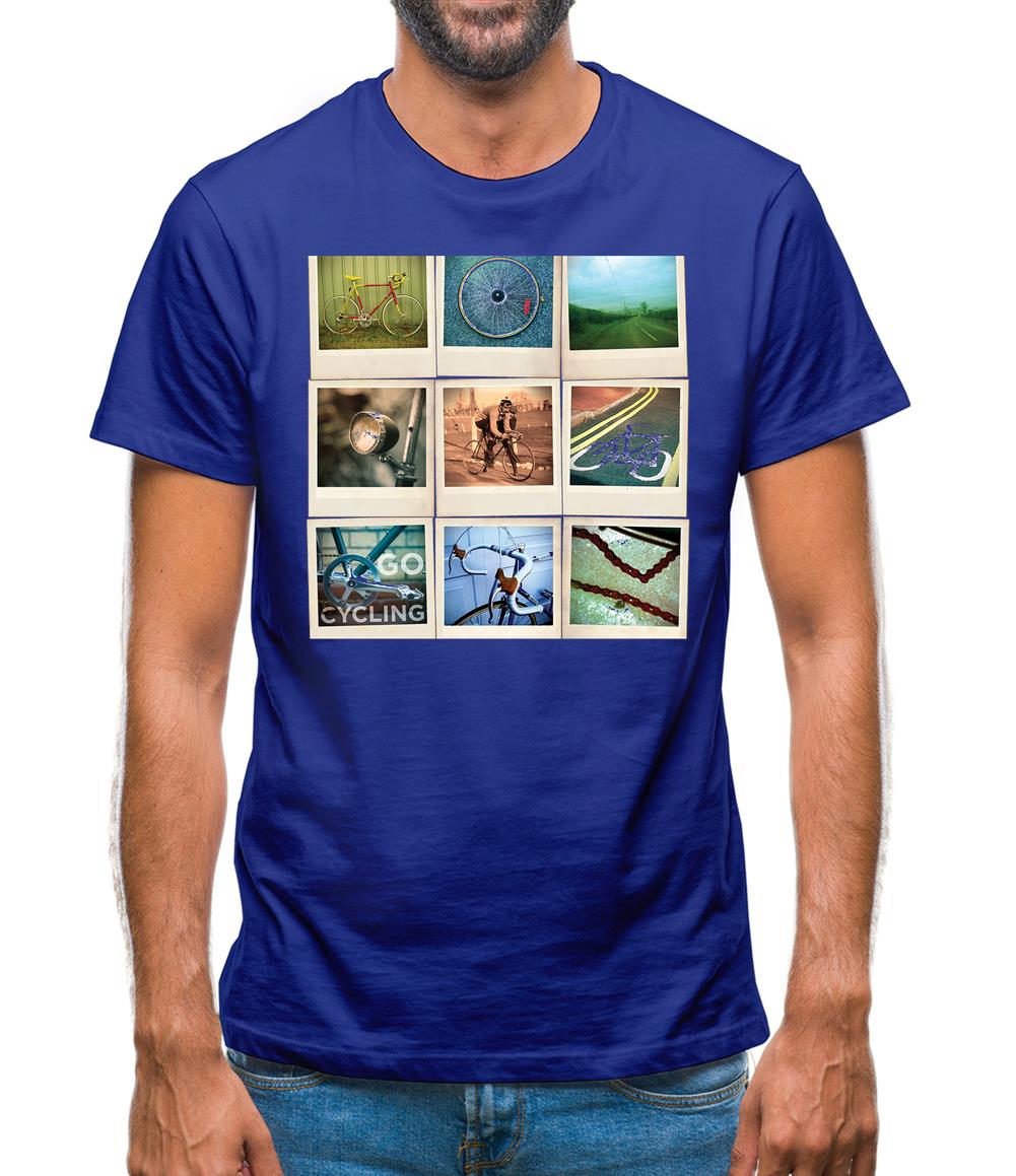 Go Cycling Photo Collage Mens T-Shirt Go Cycling Photo Collage Mens T-Shirt