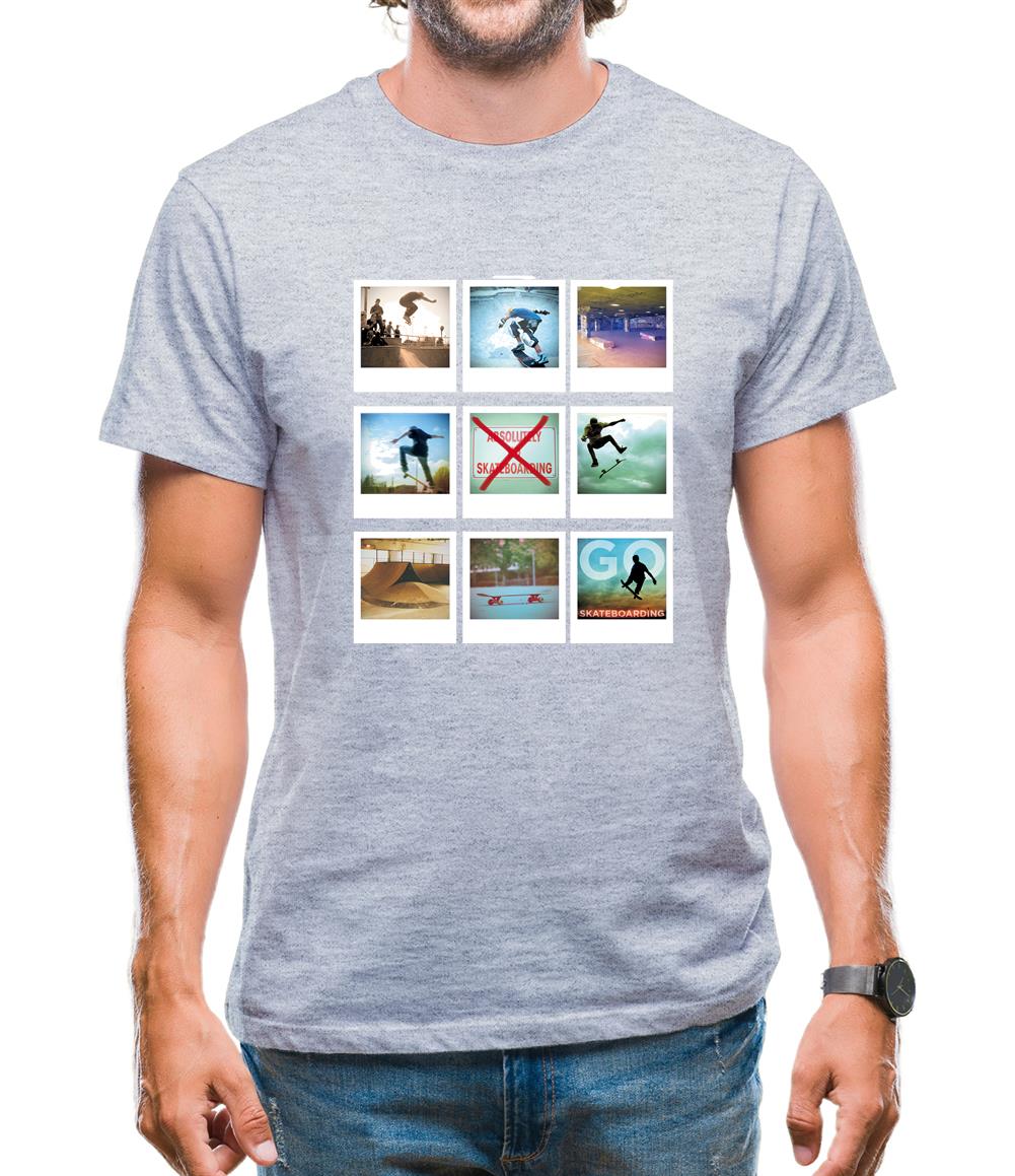 Go Skateboarding Photo Collage Mens T-Shirt Go Skateboarding Photo Collage Mens T-Shirt