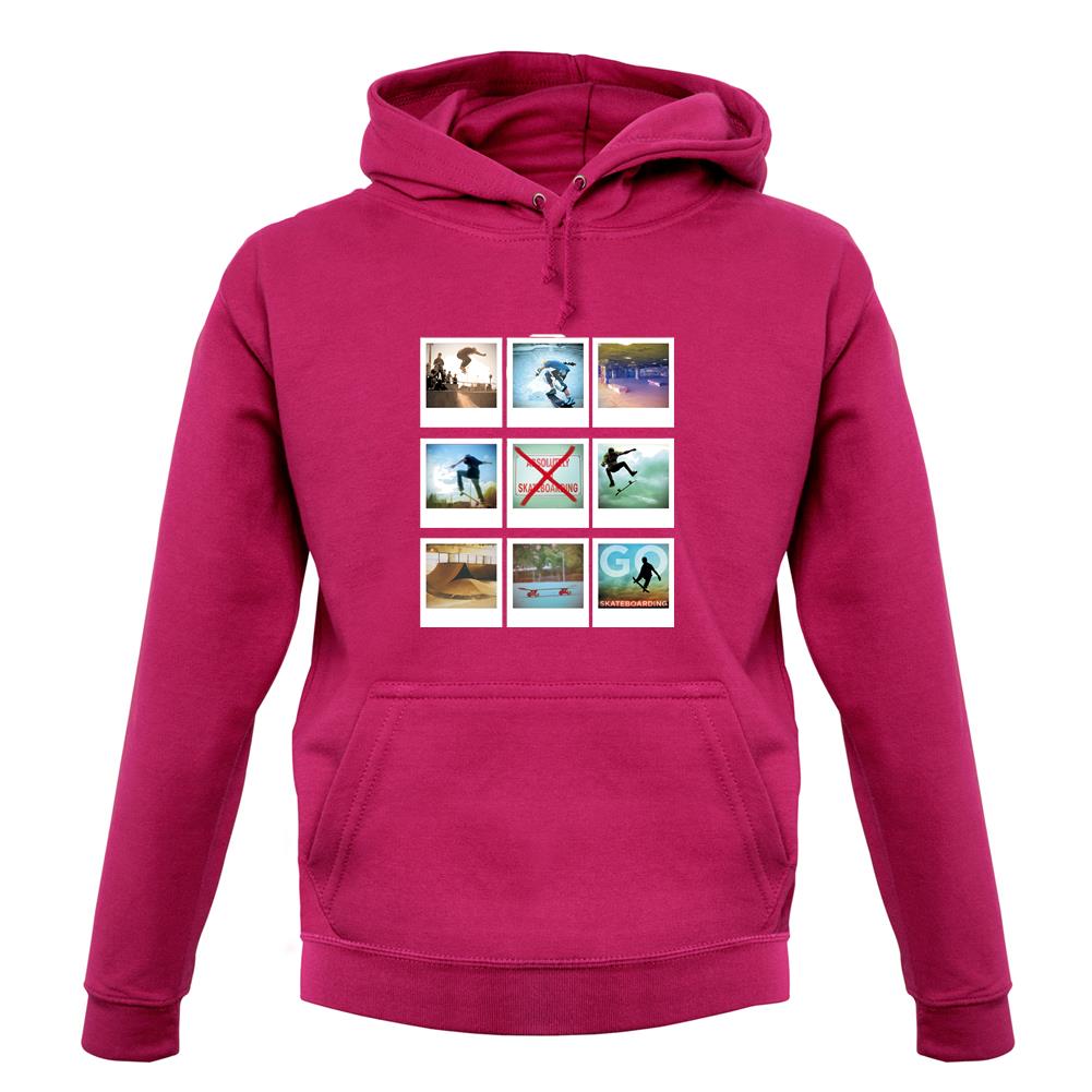 Go Skateboarding Photo Collage unisex hoodie Go Skateboarding Photo Collage unisex hoodie