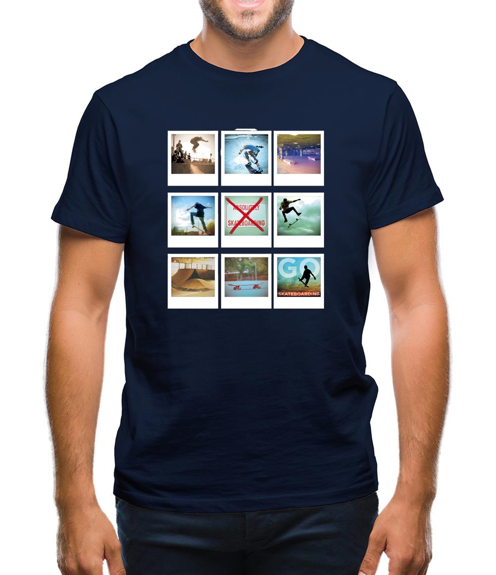 Go Skateboarding Photo Collage Mens T-Shirt Go Skateboarding Photo Collage Mens T-Shirt