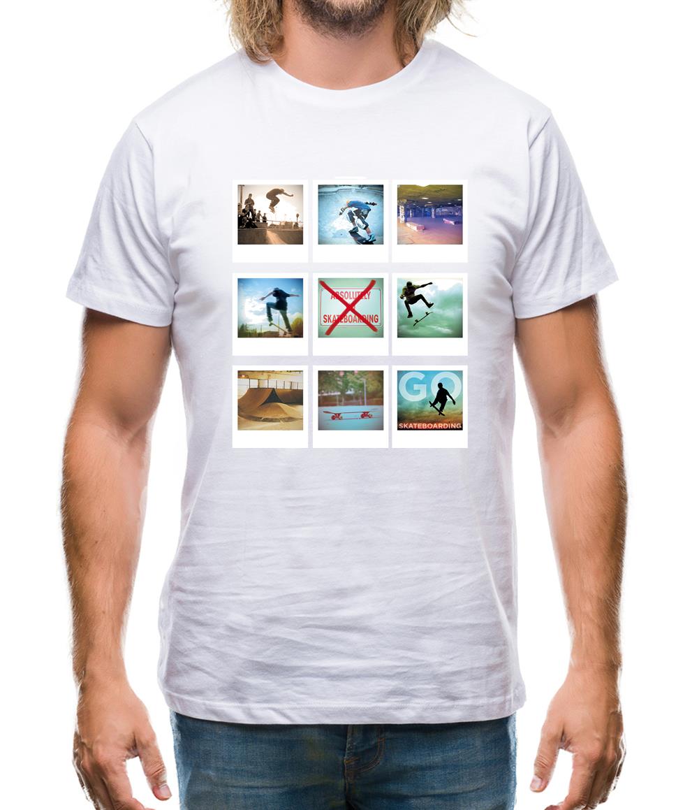 Go Skateboarding Photo Collage Mens T-Shirt Go Skateboarding Photo Collage Mens T-Shirt