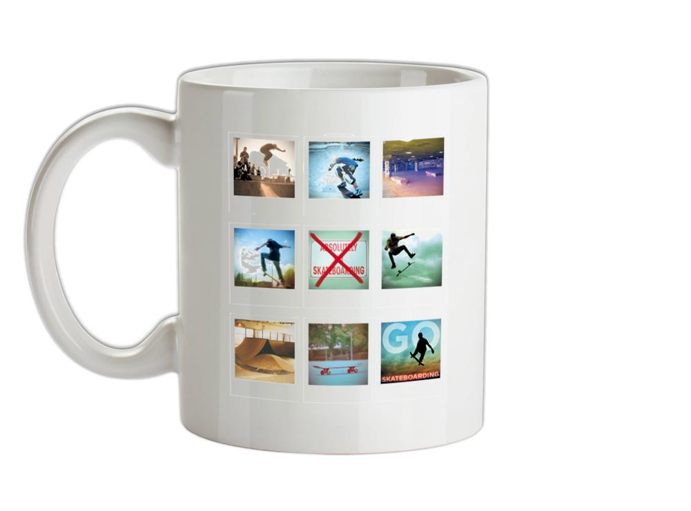 Go Skateboarding Photo Collage Ceramic Mug