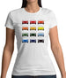 Porsche 993 Colour Swatch Womens T-Shirt Porsche 993 Colour Swatch Womens T-Shirt