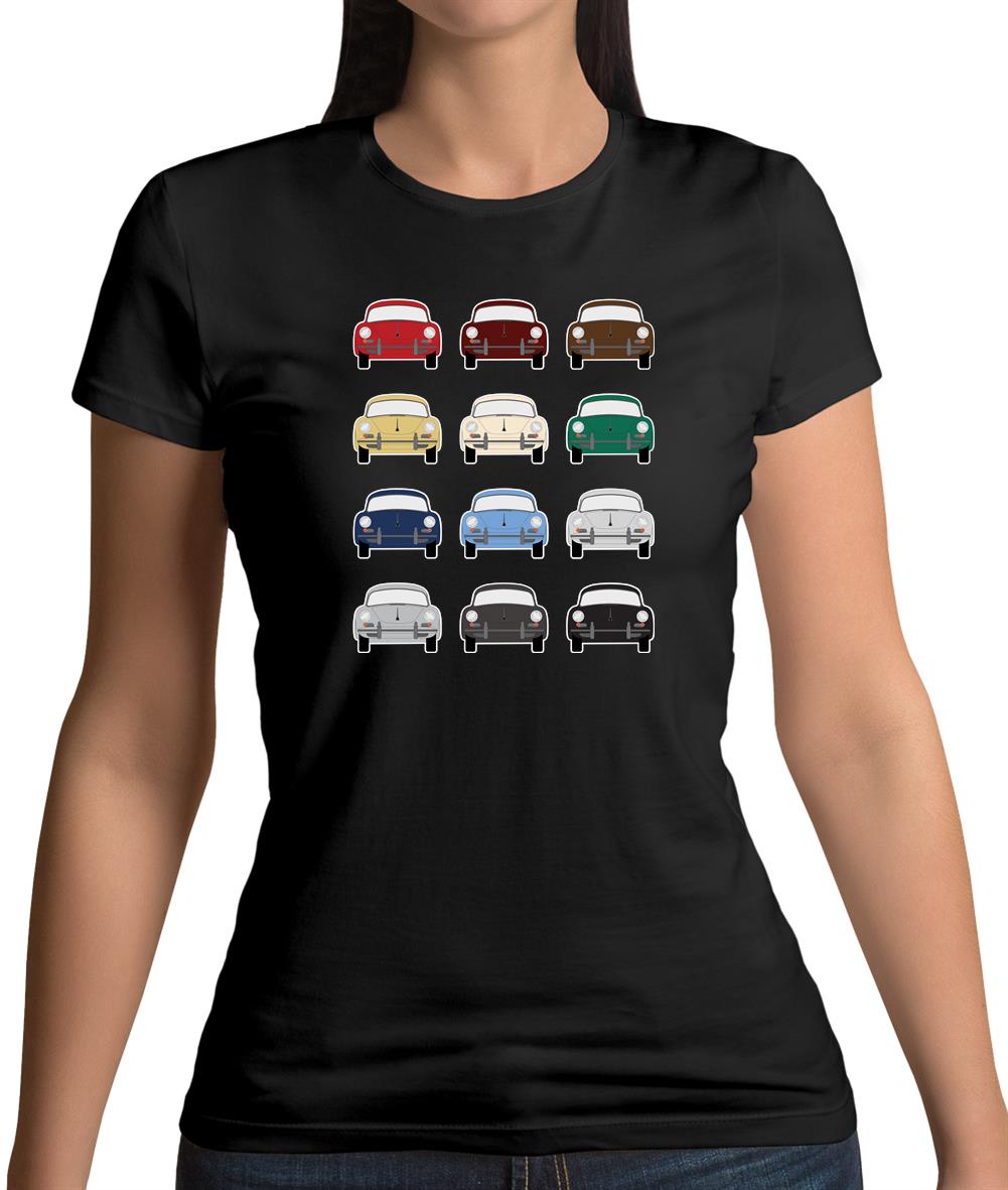 Porsche 356 Colour Grid Womens T-Shirt Porsche 356 Colour Grid Womens T-Shirt