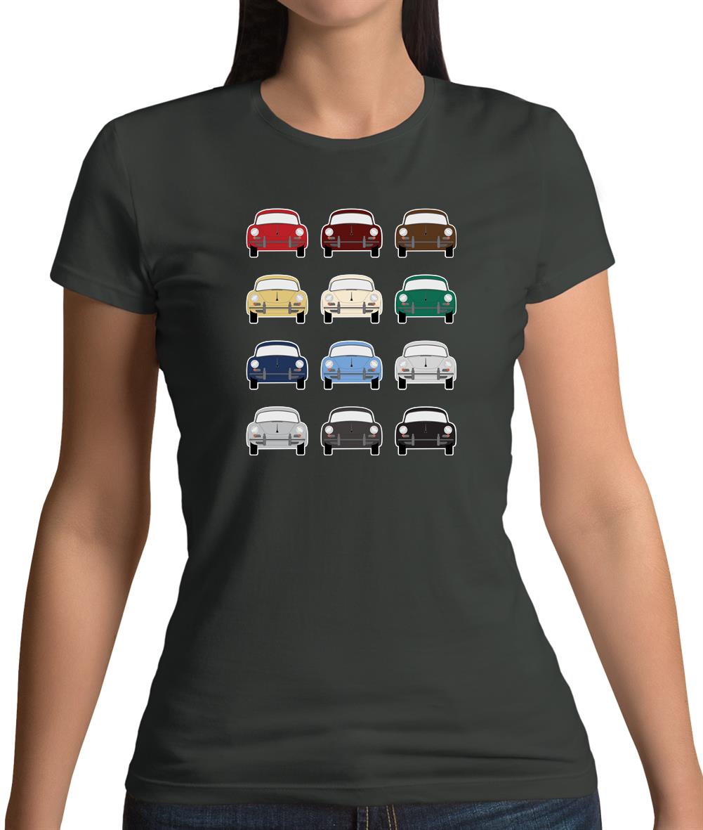 Porsche 356 Colour Grid Womens T-Shirt Porsche 356 Colour Grid Womens T-Shirt