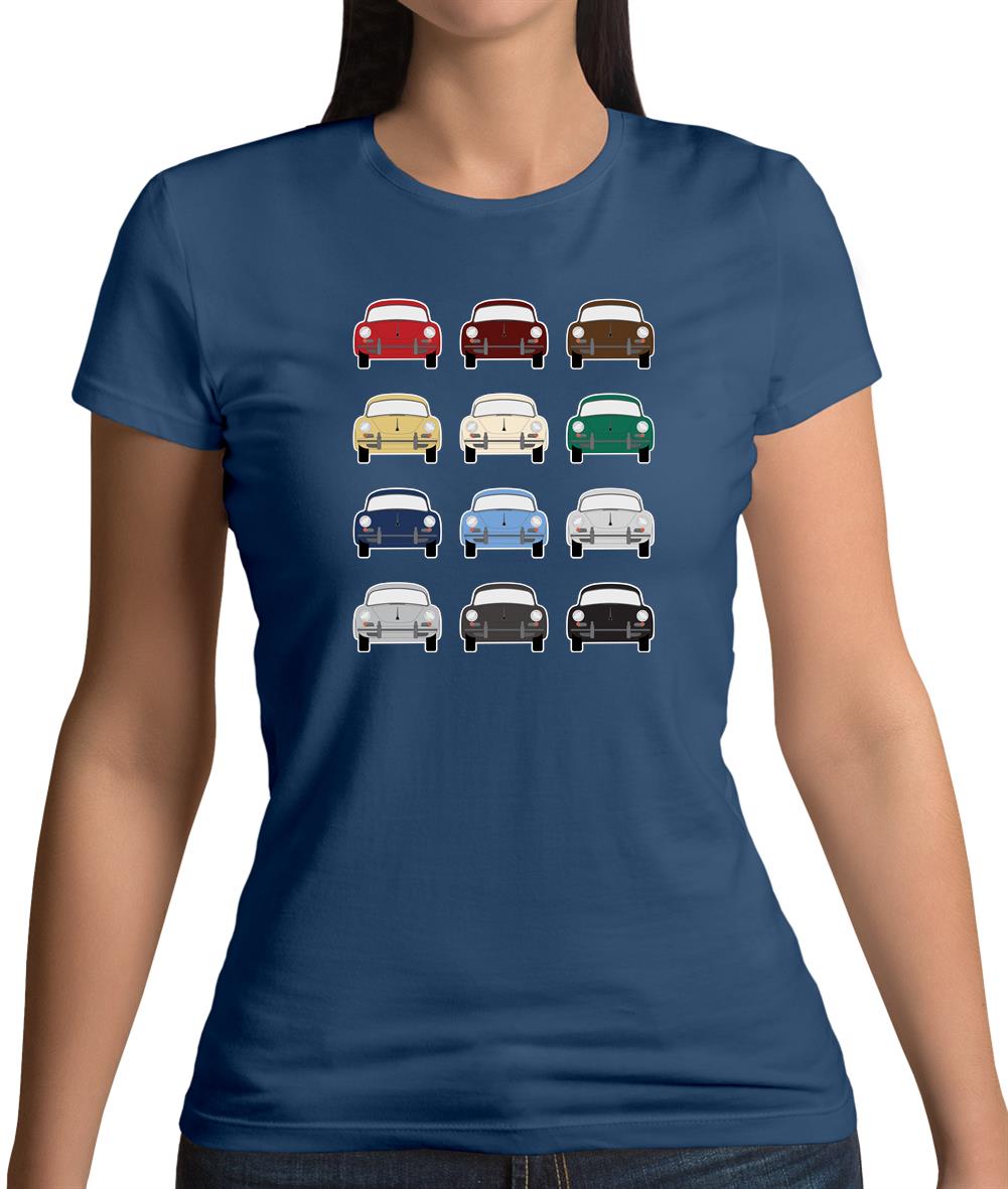 Porsche 356 Colour Grid Womens T-Shirt Porsche 356 Colour Grid Womens T-Shirt