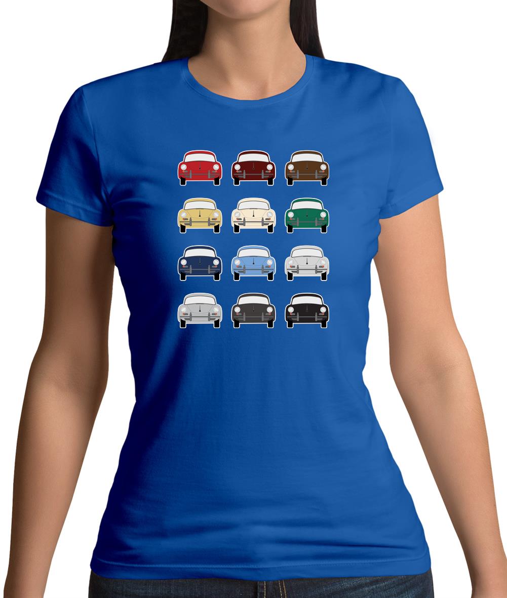 Porsche 356 Colour Grid Womens T-Shirt Porsche 356 Colour Grid Womens T-Shirt