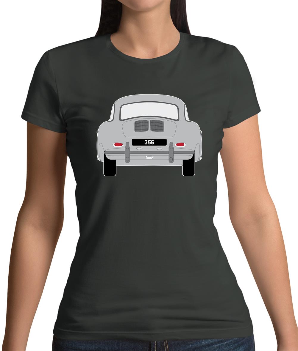 Rear View Porsche 356 Grey Womens T-Shirt Rear View Porsche 356 Grey Womens T-Shirt