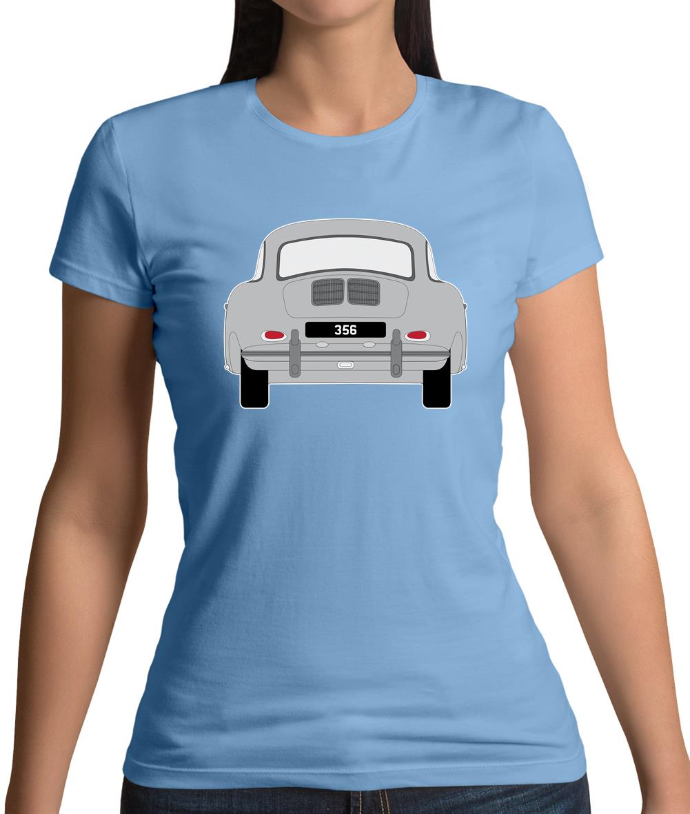 Rear View Porsche 356 Grey Womens T-Shirt Rear View Porsche 356 Grey Womens T-Shirt