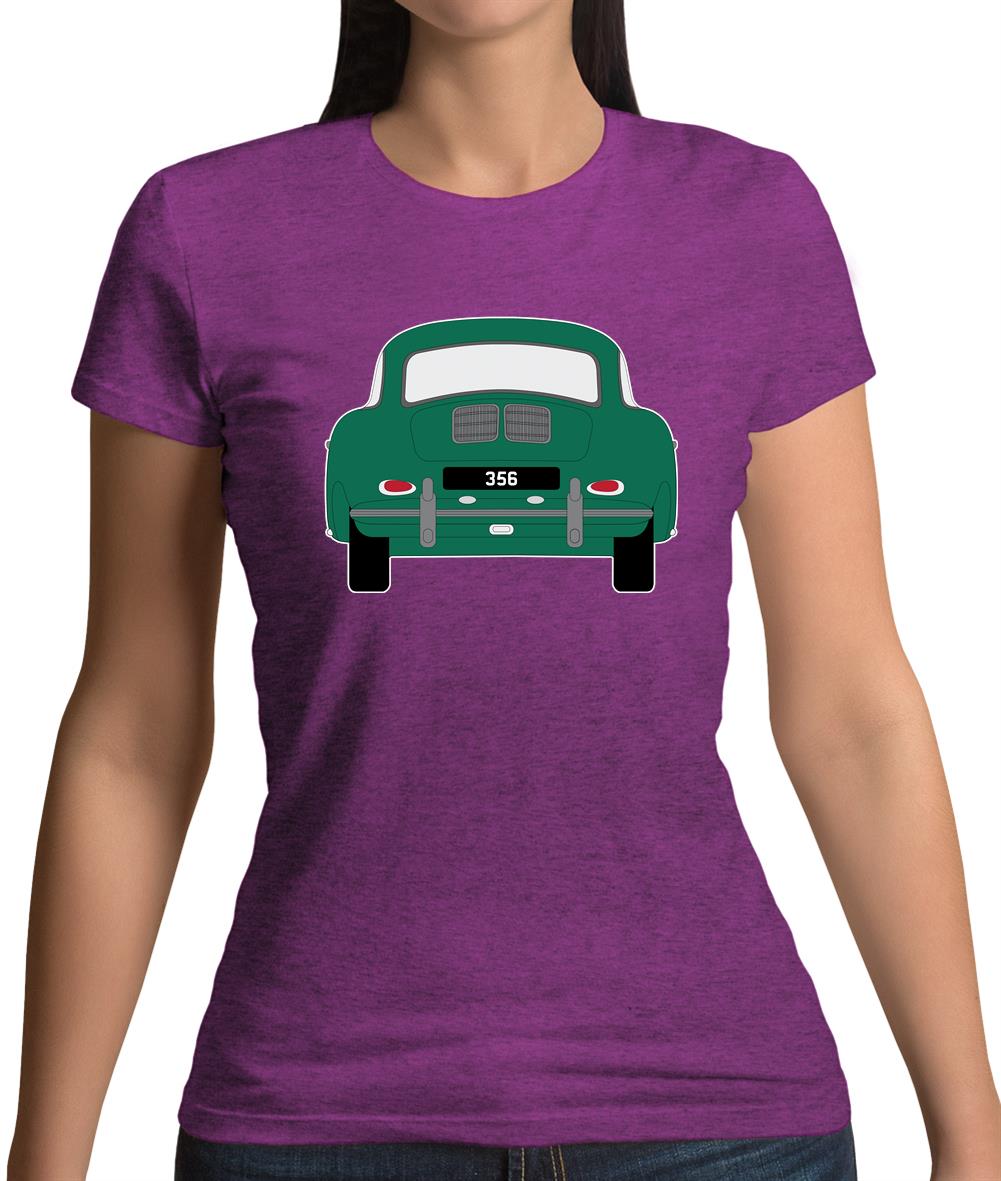 Rear View Porsche 356 Green Womens T-Shirt Rear View Porsche 356 Green Womens T-Shirt
