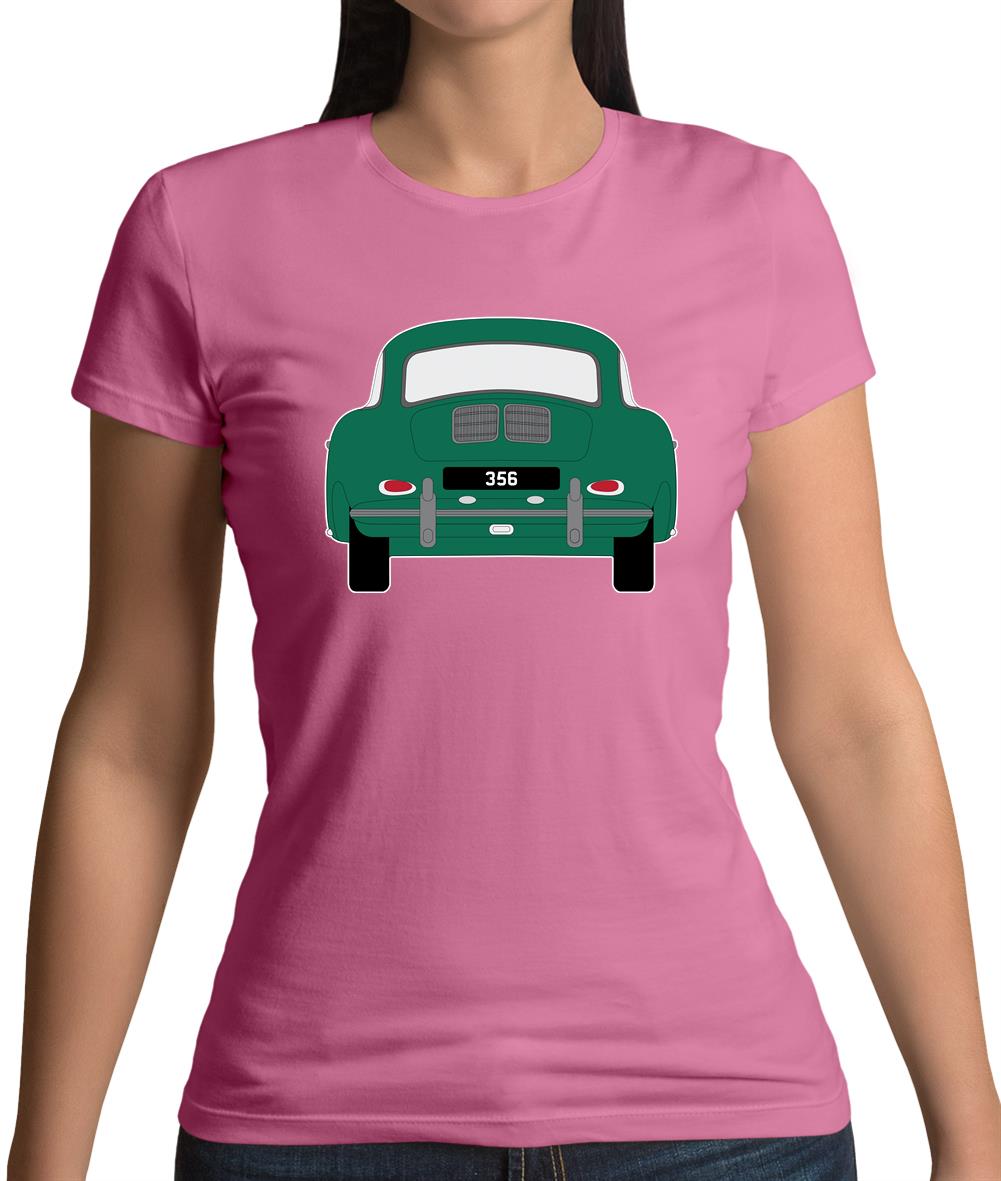 Rear View Porsche 356 Green Womens T-Shirt Rear View Porsche 356 Green Womens T-Shirt