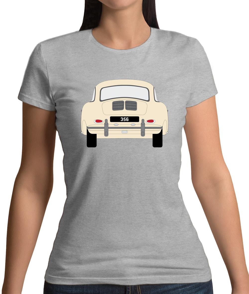 Rear View Porsche 356 Ivory Womens T-Shirt Rear View Porsche 356 Ivory Womens T-Shirt
