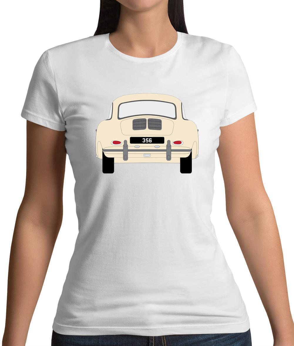 Rear View Porsche 356 Ivory Womens T-Shirt Rear View Porsche 356 Ivory Womens T-Shirt