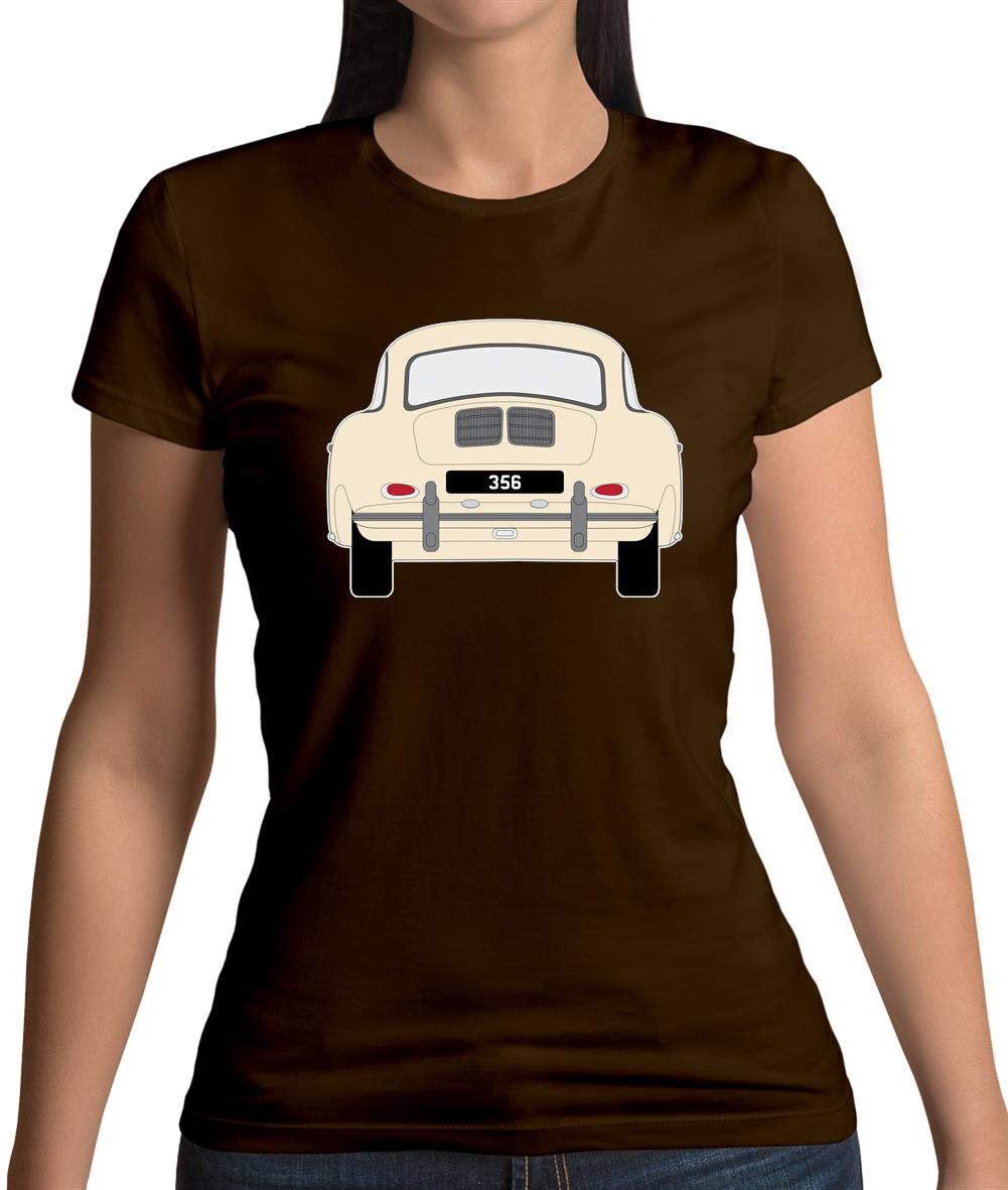 Rear View Porsche 356 Ivory Womens T-Shirt Rear View Porsche 356 Ivory Womens T-Shirt