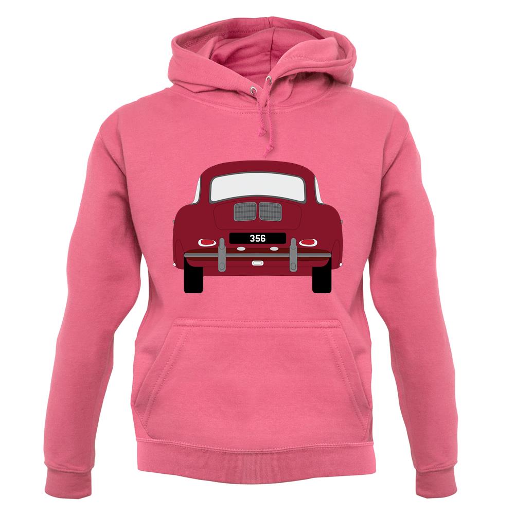 Rear View Porsche 356 Ruby Red unisex hoodie Rear View Porsche 356 Ruby Red unisex hoodie