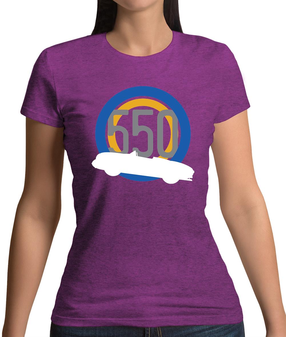 Porsche 550 Silhouette Womens T-Shirt Porsche 550 Silhouette Womens T-Shirt
