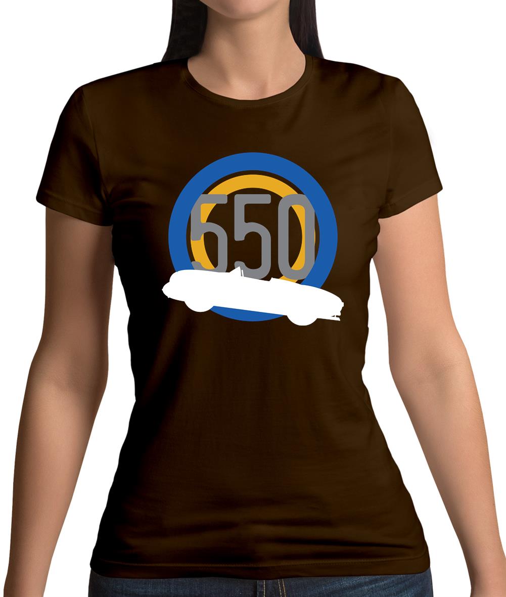 Porsche 550 Silhouette Womens T-Shirt Porsche 550 Silhouette Womens T-Shirt