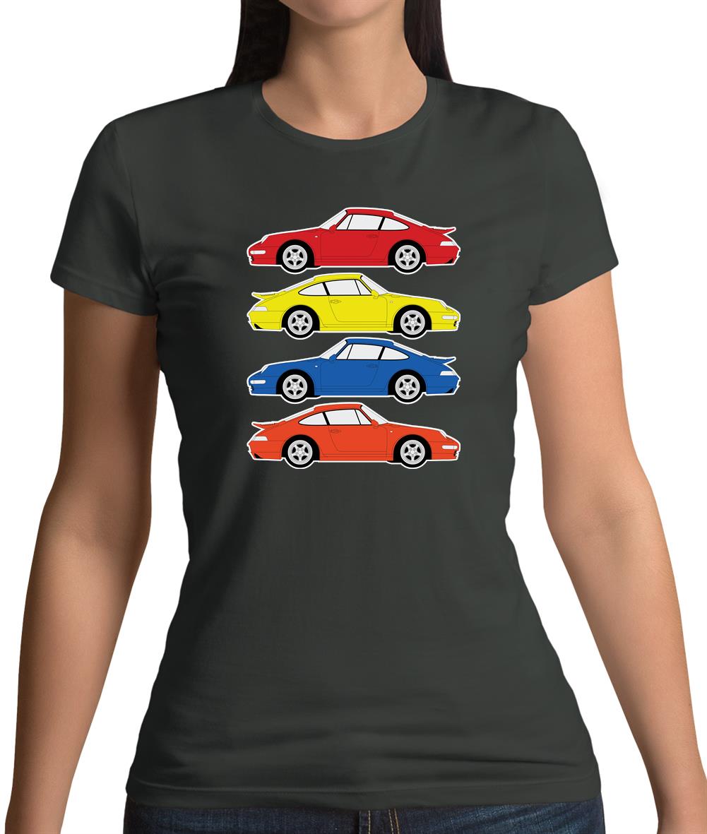 4Colour Porsche 993 Womens T-Shirt 4Colour Porsche 993 Womens T-Shirt