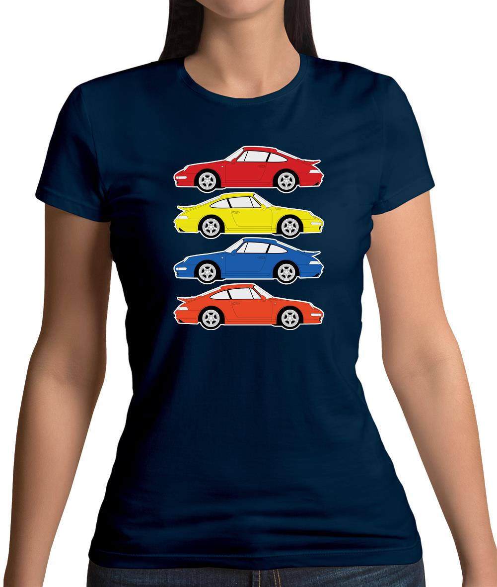 4Colour Porsche 993 Womens T-Shirt 4Colour Porsche 993 Womens T-Shirt