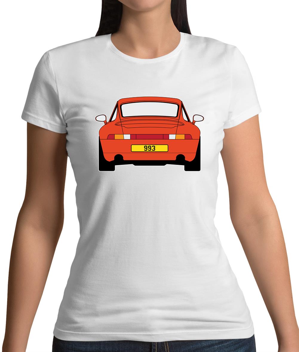 Porsche 993 Orange Womens T-Shirt Porsche 993 Orange Womens T-Shirt