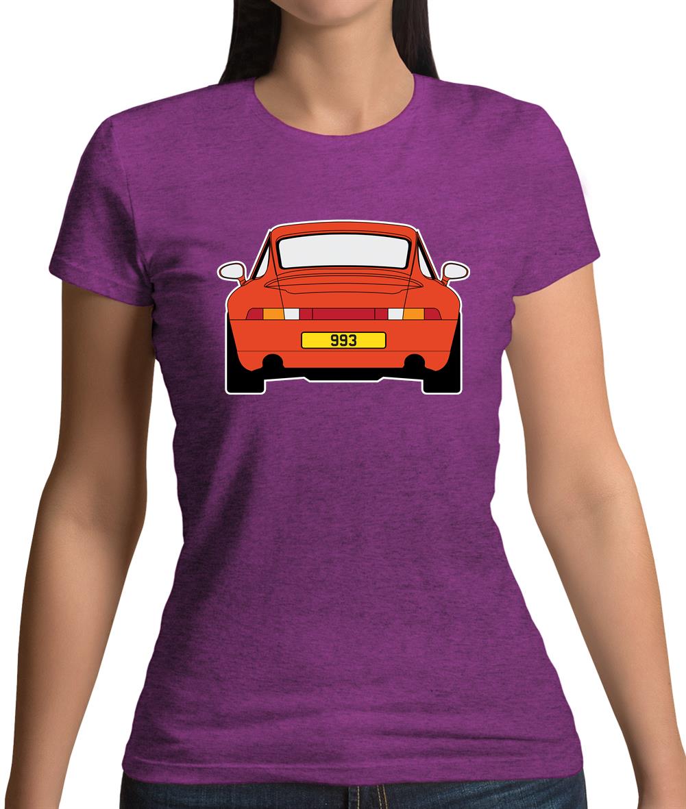 Porsche 993 Orange Womens T-Shirt Porsche 993 Orange Womens T-Shirt