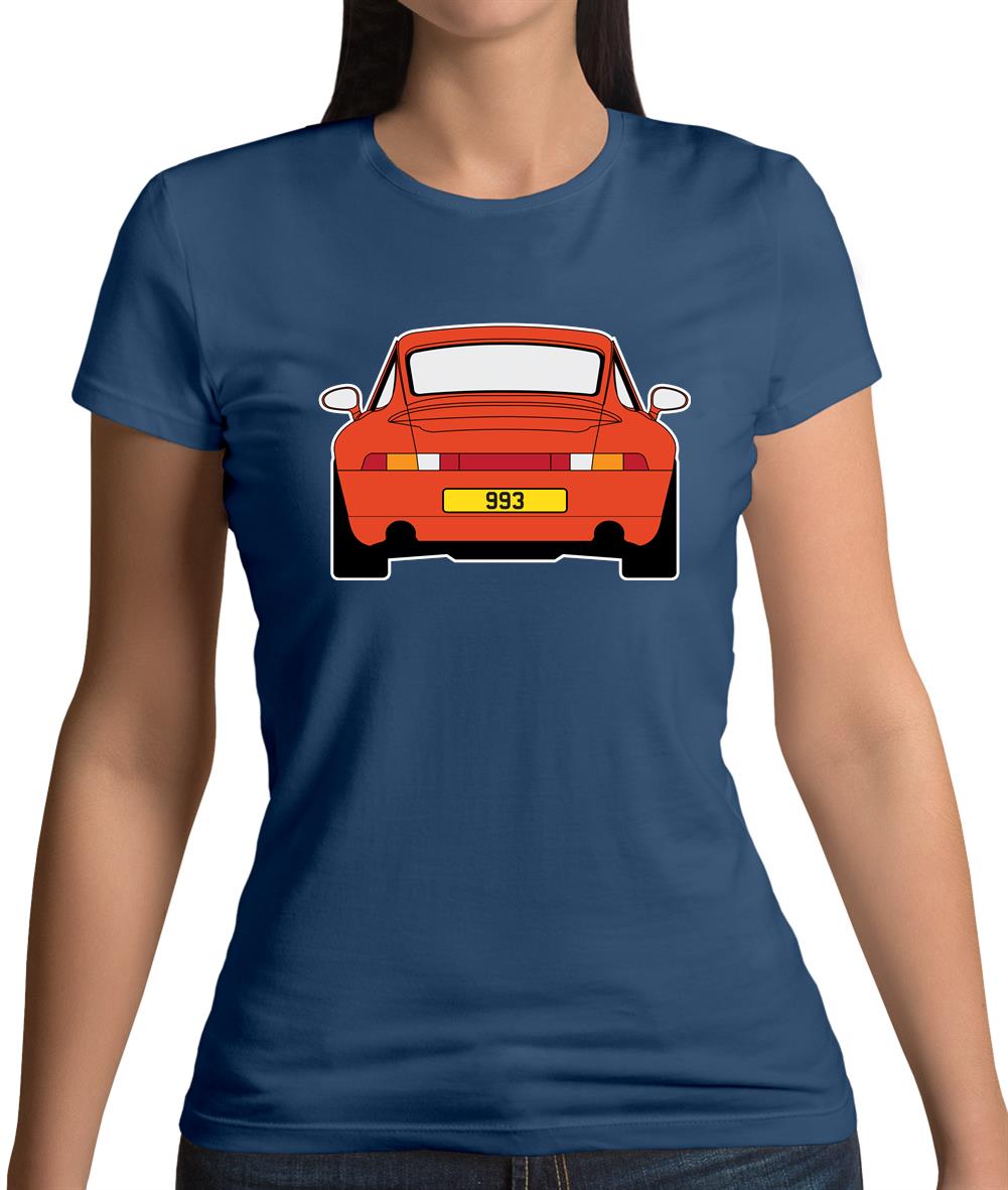 Porsche 993 Orange Womens T-Shirt Porsche 993 Orange Womens T-Shirt