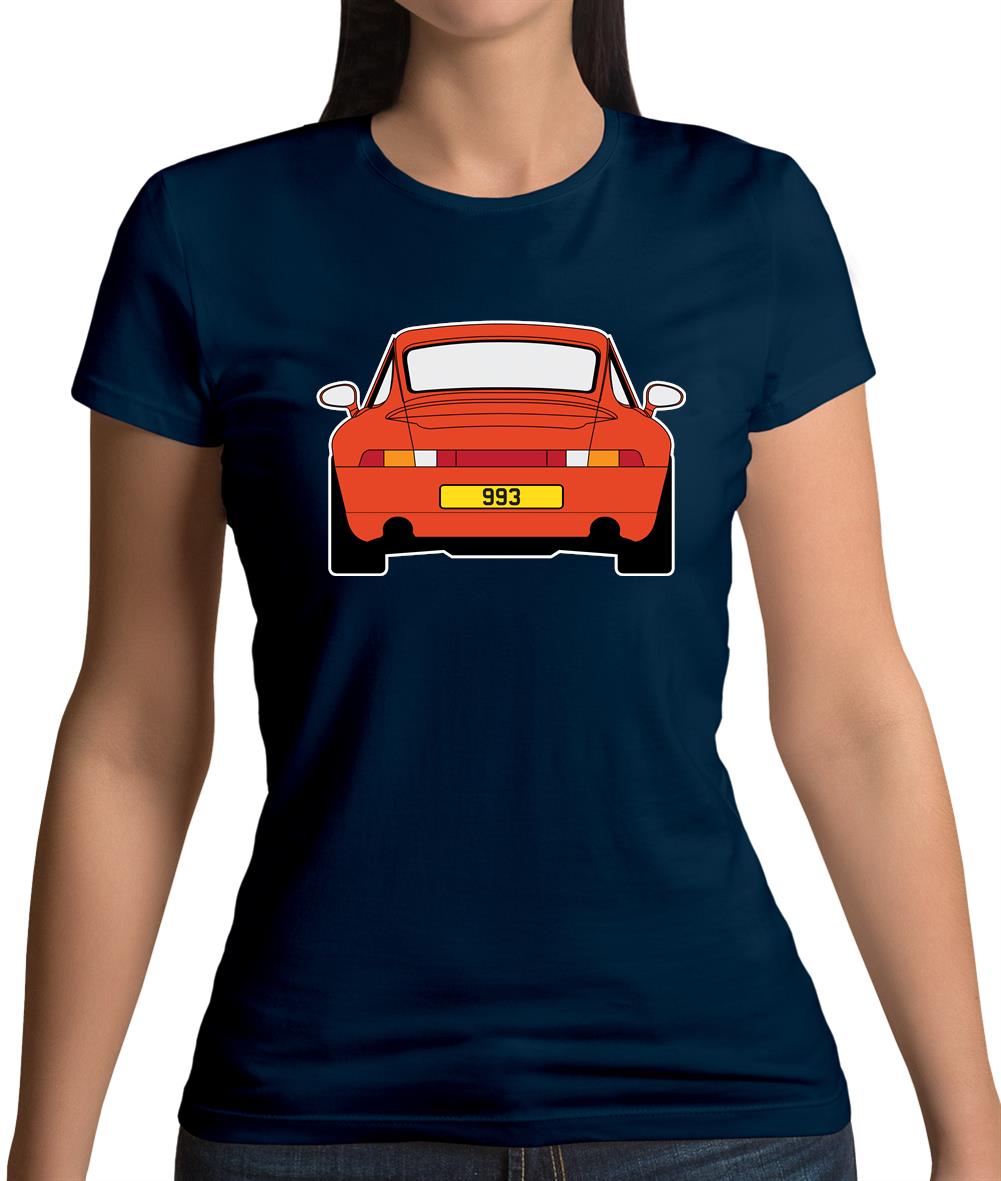 Porsche 993 Orange Womens T-Shirt Porsche 993 Orange Womens T-Shirt