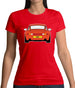 Porsche 993 Orange Womens T-Shirt Porsche 993 Orange Womens T-Shirt