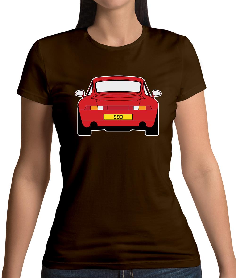 Porsche 993 Red Womens T-Shirt Porsche 993 Red Womens T-Shirt