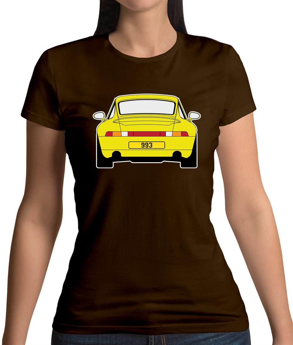 Porsche 993 Yellow Womens T-Shirt Porsche 993 Yellow Womens T-Shirt