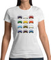 Porsche 911 Carrera Rs 12 Colours Womens T-Shirt Porsche 911 Carrera Rs 12 Colours Womens T-Shirt