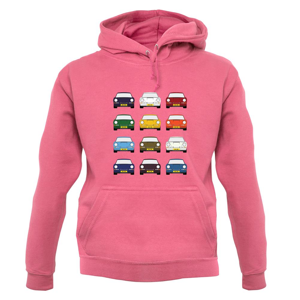 Porsche 911 Carrera Rs 12 Colours unisex hoodie Porsche 911 Carrera Rs 12 Colours unisex hoodie