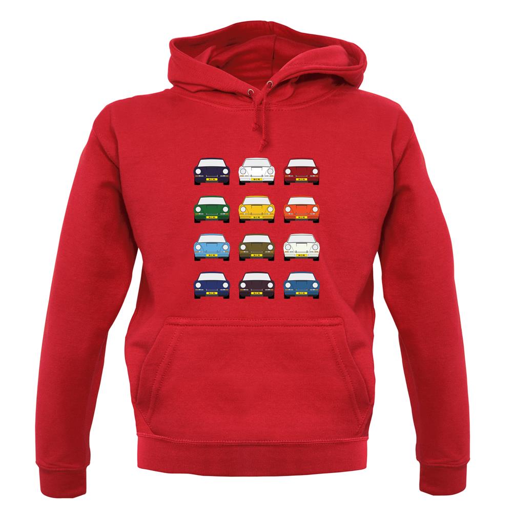 Porsche 911 Carrera Rs 12 Colours unisex hoodie Porsche 911 Carrera Rs 12 Colours unisex hoodie