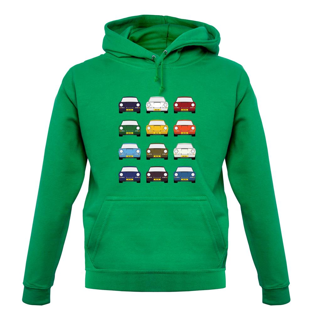 Porsche 911 Carrera Rs 12 Colours unisex hoodie Porsche 911 Carrera Rs 12 Colours unisex hoodie