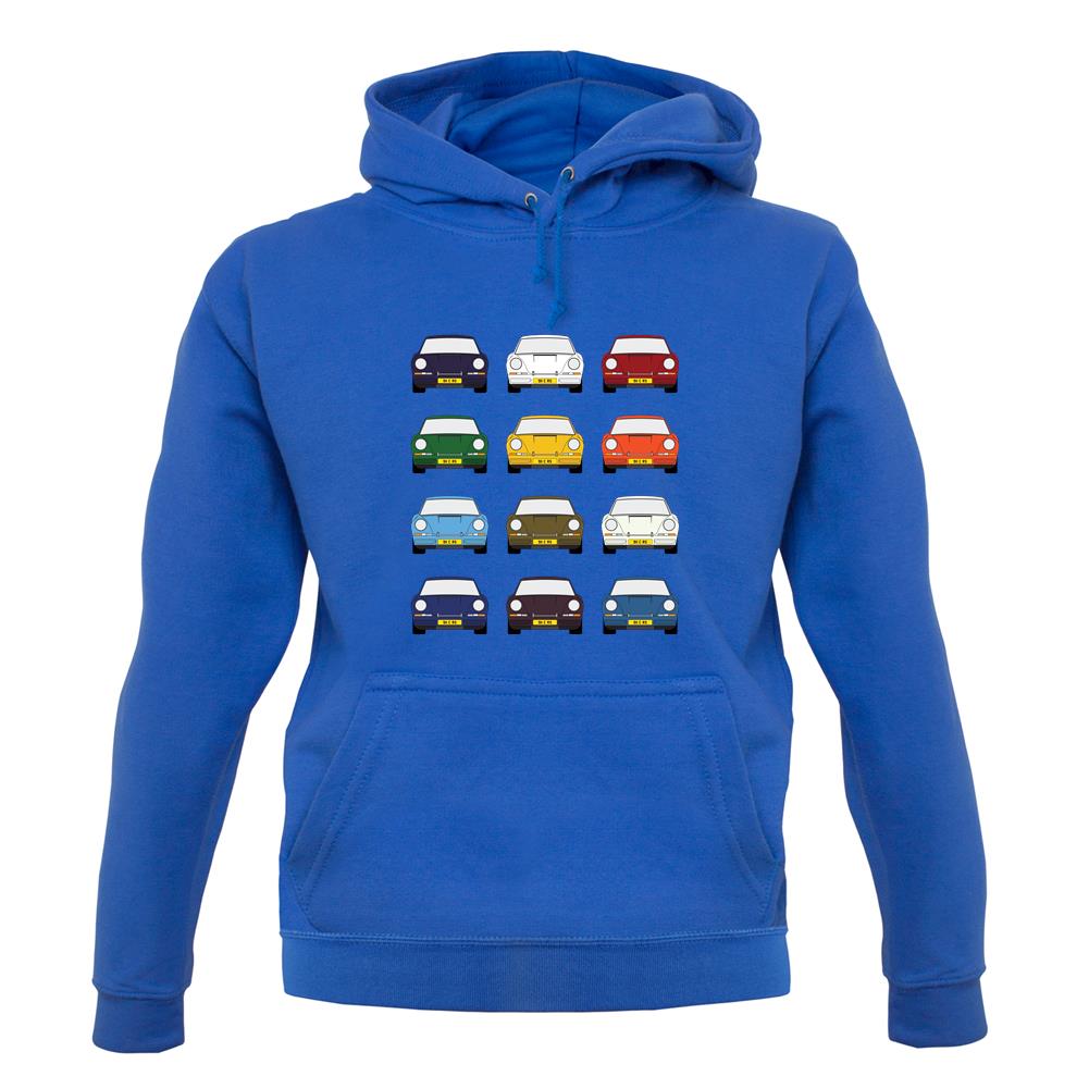 Porsche 911 Carrera Rs 12 Colours unisex hoodie Porsche 911 Carrera Rs 12 Colours unisex hoodie