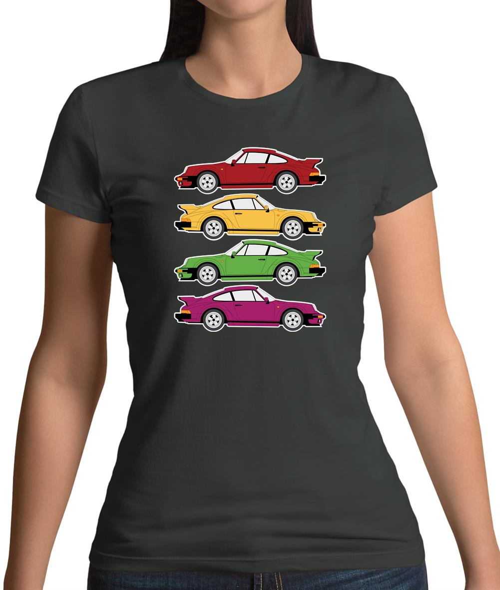 Porsche 911 Turbo 930 4 Colours Womens T-Shirt Porsche 911 Turbo 930 4 Colours Womens T-Shirt